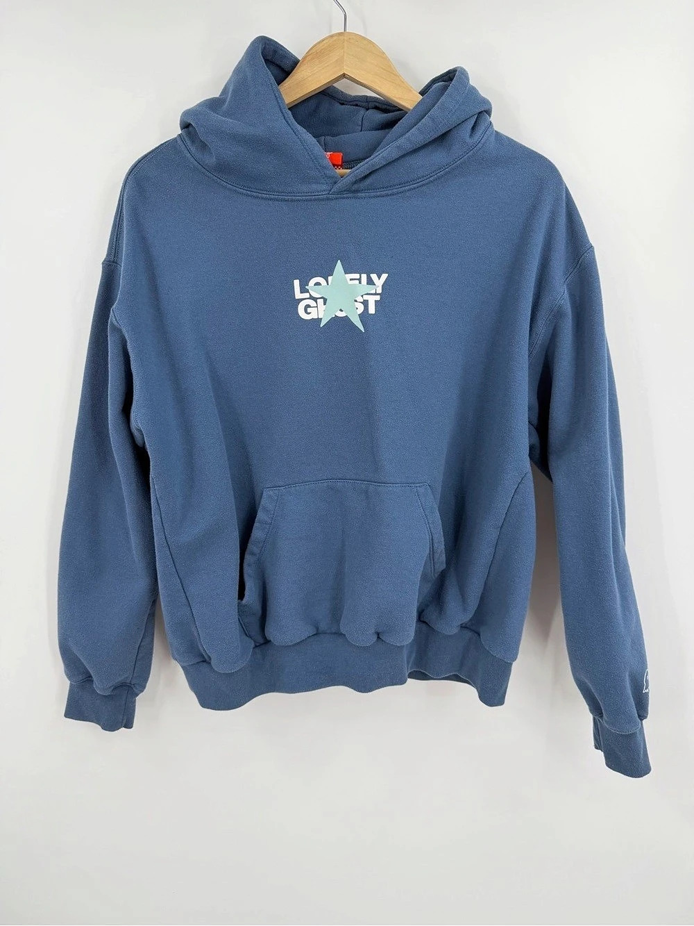 Lonely Ghost Star Logo Hoodie Blue S